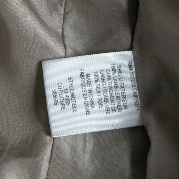 JOIE Sexy Beige Leather Moto Jacket Wms XS - Picture 6 of 8